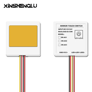 用于浴室镜的触摸开关12v 5A 60w三色LED智能单键触摸调光器开关电容式传感器 - Product Image 6