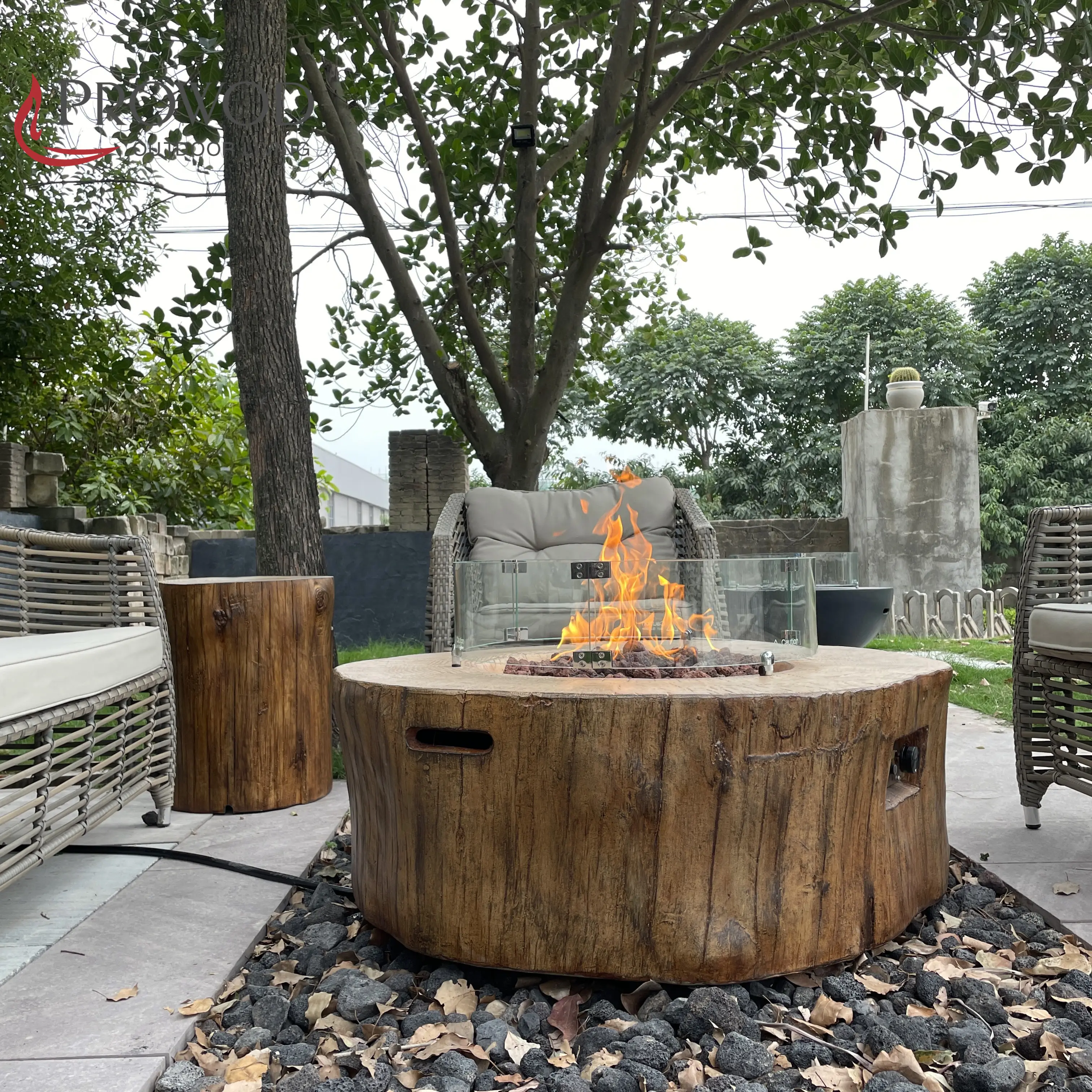 Ciotola del fuoco della tabella del fuoco del Gas del camino di Grc/Gfrc del riscaldatore esterno di legno bruciante di vendita calda