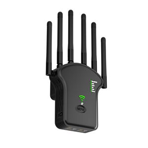 家庭双频5GHz/2.4GHz无线信号增强器和中继器的无线扩展器信号增强器，速度高达1200Mbps - Product Image 1