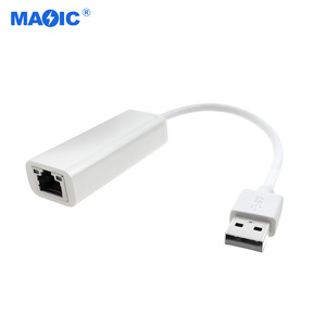 USB2.0 to RJ45 <strong>Adapter</strong> <strong>Network</strong> Card 100Mbps <strong>Network</strong> Port <strong>Adapter</strong> with Light Display ABS Shell White Black Wired <strong>Adapter</strong> - Product Image 2