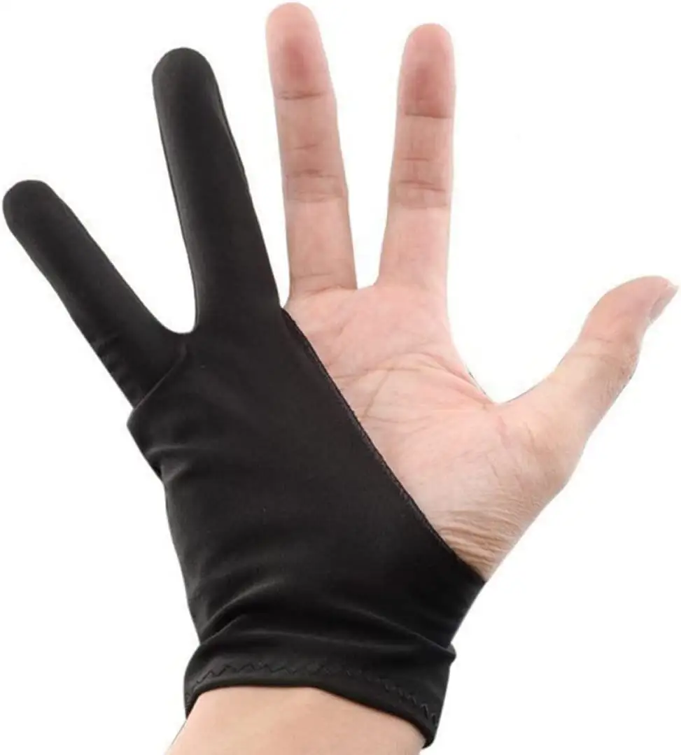 Bview Art Gute Qualität Zwei Finger Palm Rejection Handschuhe für Künstler