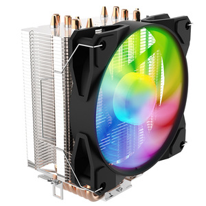 Ventilador de refrigeración de radiador de CPU de 6 tubos de cobre ultrasilencioso, chasis de volumen de ordenadores multiplataforma compatibles con LED - Product Image 3