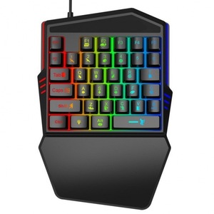 2024 teclado de una mano Macro programable ratón LED Gamer Mini teclado para juegos una mano y ratón para teléfono compatible con ergonómico - Product Image 1