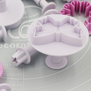 33 adet Set fondan kek kesiciler dekorasyon araçları piston şeker Sugarcraft çiçek modelleme kesiciler - Product Image 5