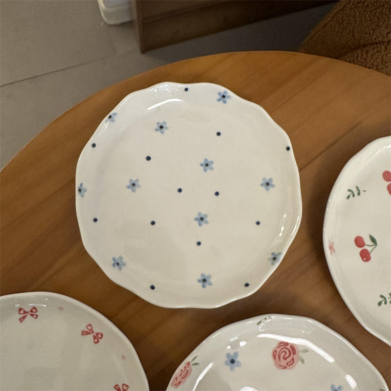 Assiette Petites fleurs bleues