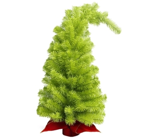 Mini kaprisli noel ağacı masa çarpık noel ağacı, yapay bükülebilir benzersiz kavisli şekil tatil Xmas çam ağacı - Product Image 2