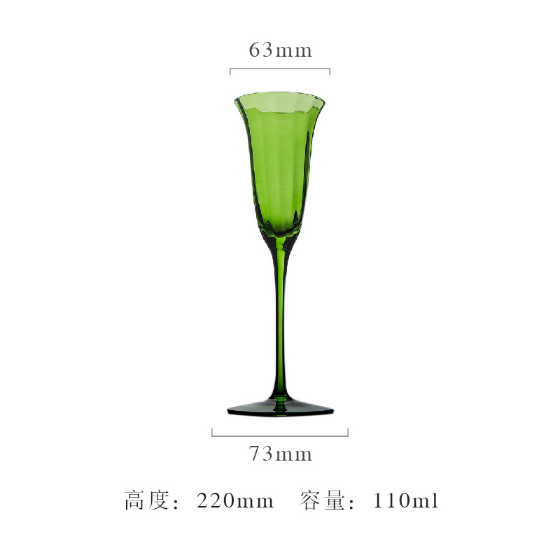 Verre à champagne vert