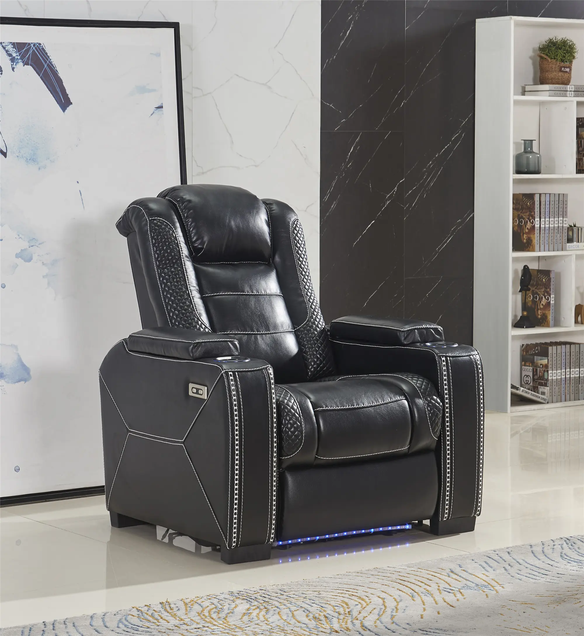 Lujo Home Cinema Sillón reclinable de cuero de aire para muebles para el hogar