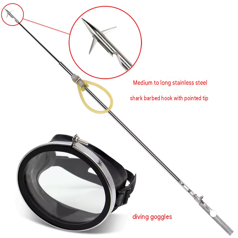 Stainless steel medium-length trombone-flyshark barb-1 piece-pre