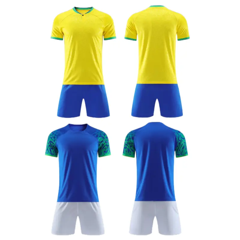 kundenspezifische nummern fußballbekleidung brasilien kinder brasilianisches fußballtrikot 2024 brasilien fußball uniform fußballtrikot sets