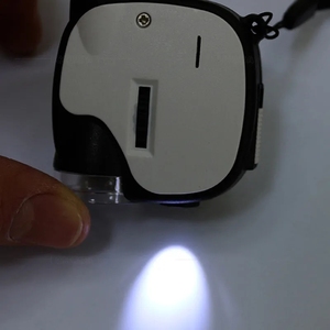 55x Bolso Handheld Microscópio Lupa Moeda Detectando com LED e UV Luz Portátil Vidro Jóias Lupa Detector