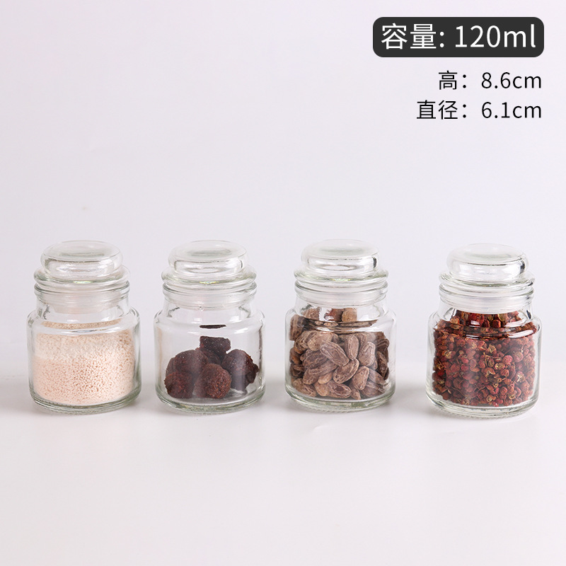 50~1000ml round shaped glass jar cream glass honey jar with lid