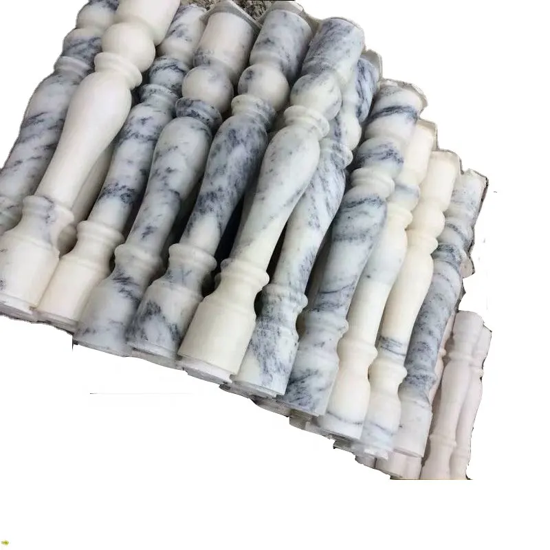Натуральный камень балясины мраморные белые балясины столбцы лестничные перила скульптура для продажи