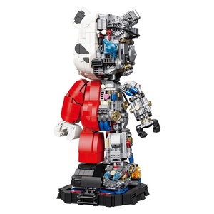 Wangao本物の認証1:8メカニカルベア組み立て教育玩具小型粒子ビルディングブロックセットリビングプラスチック用 - Product Image 1