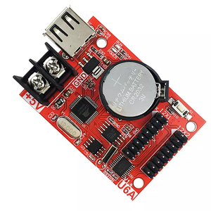 Huidu hd-U6A одиночный и двойной цвет U диск контрольная карта имеет 320*32 пикселей LED P10 дисплейный модуль контроллера