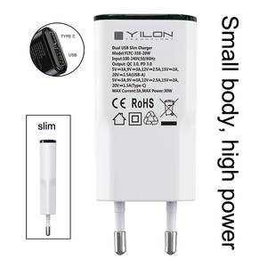 Yilon Max Fast Charger for Phone &amp; Laptop Eu Us Plug 20w Usb-c Wall Charger <strong>2</strong> <strong>in</strong> <strong>1</strong> - Product Image 2