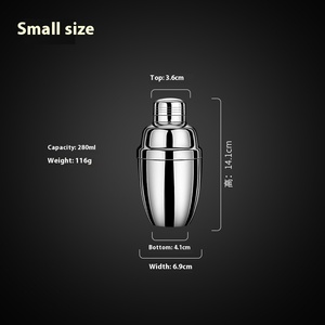 Barlar için gümüş metalde <span class=keywords><strong>Jigger</strong></span> el çalkalayıcı dahil olmak üzere kokteyl ve buz Bartending araçları için kalınlaşmış paslanmaz çelik çalkalayıcı Set