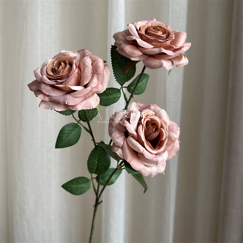 3 head oil painting diamond rose