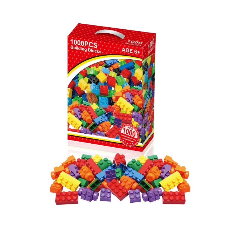1000PCS Colorful 3d diy mini puzzle building block bricks set toy for kids