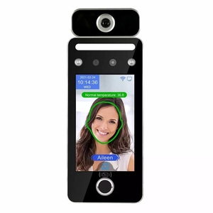 Sensor de temperatura con Control de acceso facial, lector de código QR, TCP/IP, WIFI, Control de acceso de reconocimiento facial IA - Product Image 1
