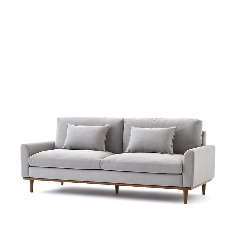 Tpz019 conjunto de sofá de sala de estar, moderno, em algodão e couro de cânhamo, para várias pessoas ou pessoas, com design e sala de estar
