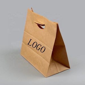 Pemasok Pabrik Cina Tas Kertas Coklat dengan Pegangan Die Cut Tas Takeout dengan Pegangan Die Cut - Product Image 1