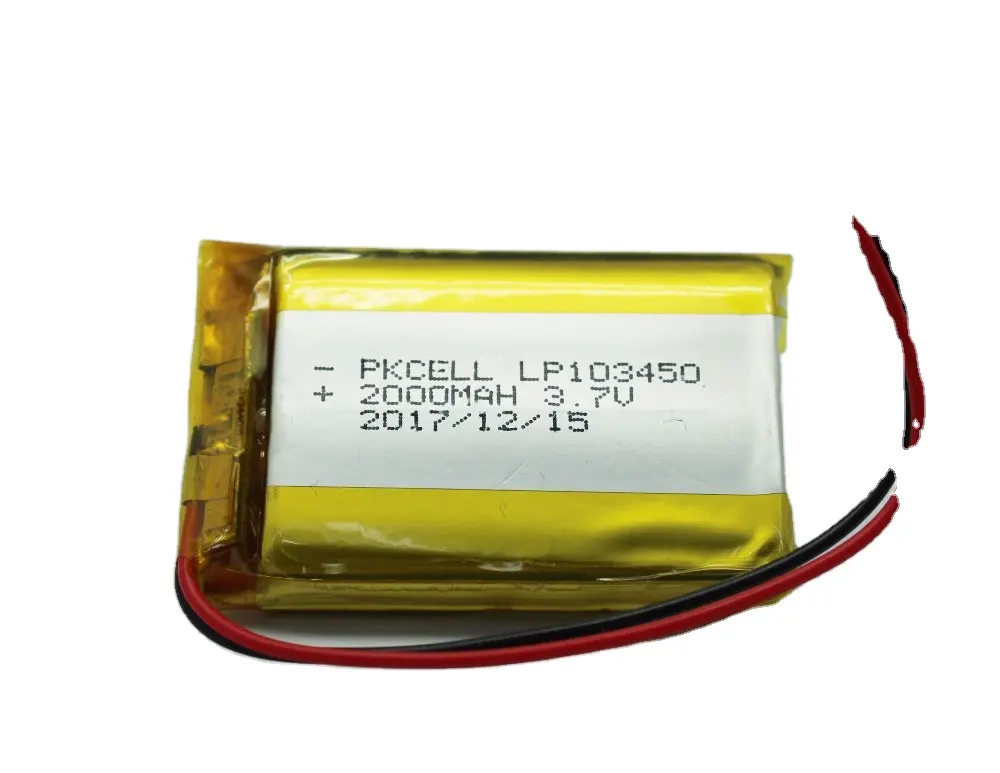 Небольшая перезаряжаемая 103450 3,7 В 2000 мАч 7.4Wh литий-ионная полимерная Lipo батарея