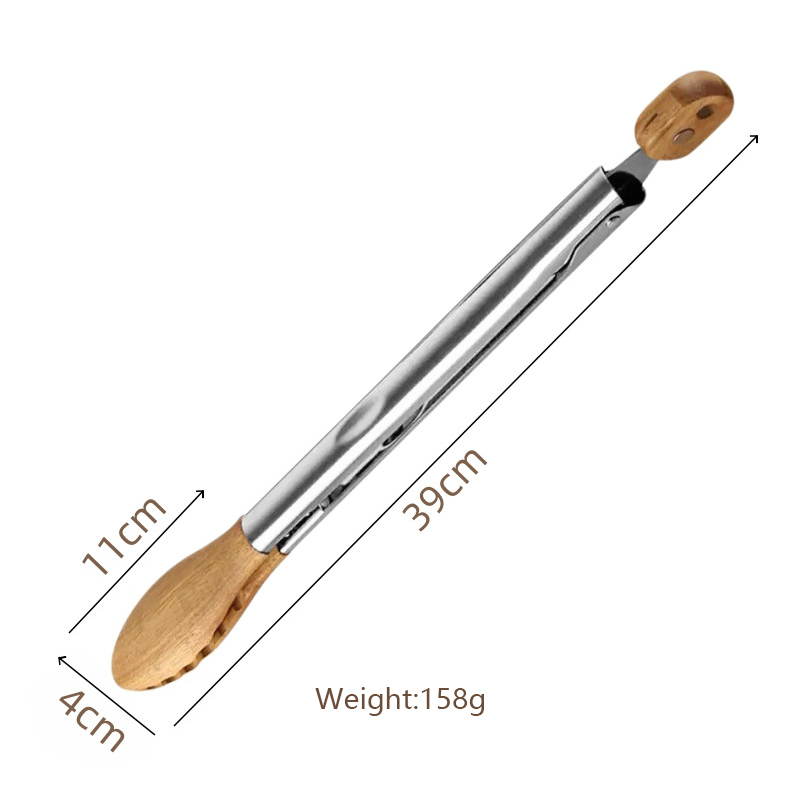 Pince alimentaire marron de 12 pouces