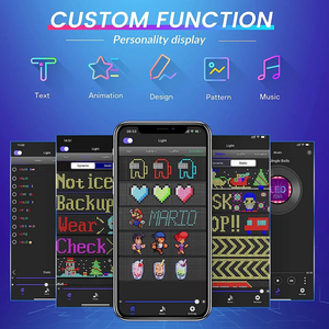 Smart APP di controllo occhi programmabili flessibile LED segno di bordo modello di scorrimento testo Graffiti LED Display pannello dello schermo per auto - Product Image 5