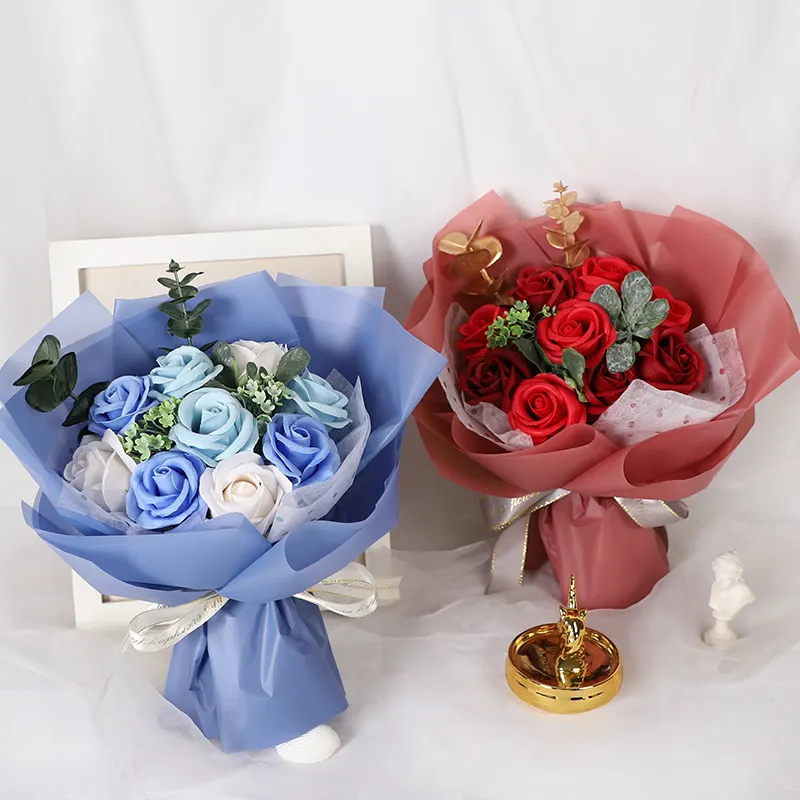 Оптовая продажа искусственный цветок розы мыло цветок для украшения и подарка