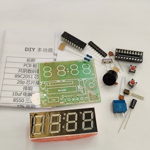 AT89C2051 Digital 4 Bits Electronic Clock Electronic Production Suite DIY <strong>Kit</strong> Learning <strong>Kit</strong> - Product Image 2