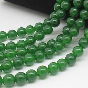 Factory Price 8MM Bright Green <strong>Jade</strong> Round Loose Beads for DIY Bracelet Making and Jewelry Design