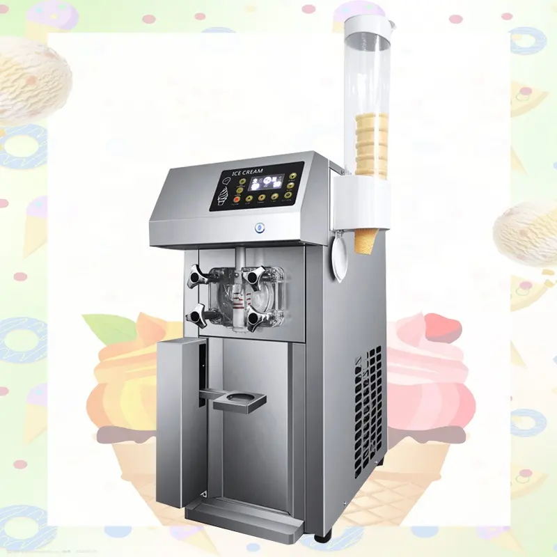 Automatic commercial soft serve ice cream machine ice cream maker frozen yogurt ice cream machine hot selling