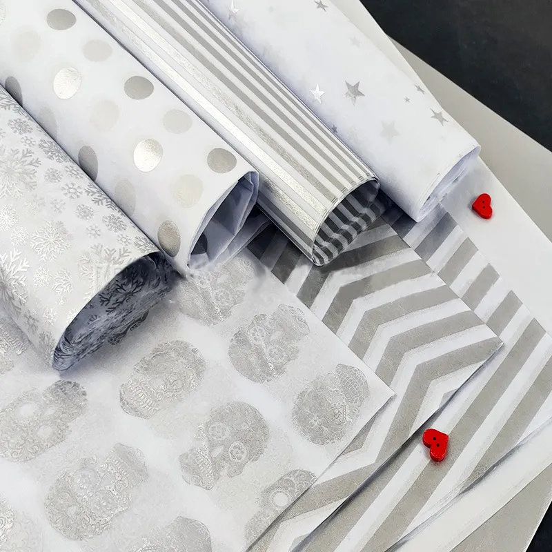 Großhandel Spot Silber Sydney gestreiftes Kopierpapier Gypsophila Geschenk papier Kleidungs stück Futter Papier druck