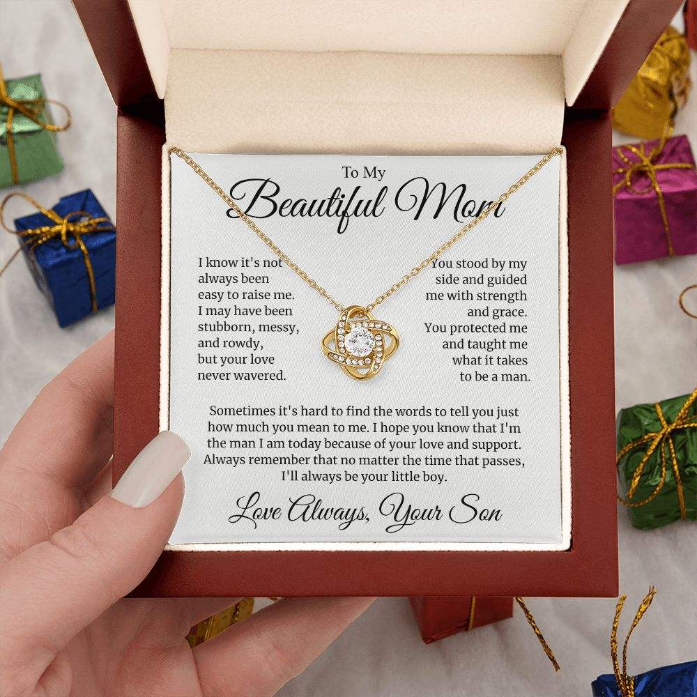 Gold Necklace + Card Gift Box LED