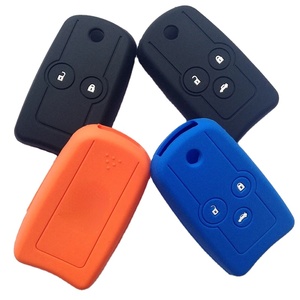 2 düğmeler Flip araba uzaktan anahtar kabuk Fob Fit Honda Acura Civic Accord caz CRV HRV için anahtar kılıfı tutucu koruma - Product Image 2