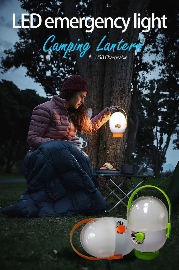 Home outdoor lighting portable usb solar panel charging emergency battery detachable led lamp with output camping lanternPopular