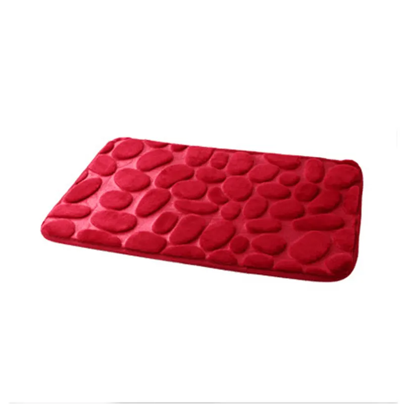 Badezimmerteppich Memory-Schaumteppich Korallen-Fleece-Matten-Set rutschfest Kiesel-Flanell-Paket Bodenteppich-Set-Matratze für Badezimmerdekoration