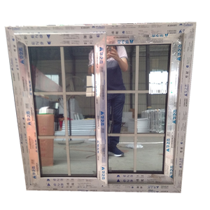 Factory Price Colonial Style Pvc <strong>windows</strong> Sliding <strong>Window</strong> with Grill Design and Mosquito Net - Product Image 3