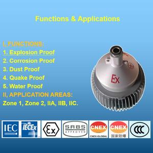 Iecex ไฟ LED กันระเบิด Class 1 50W, มาพร้อมไฟติดผนัง IP66ติดเพดาน - Product Image 4
