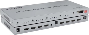 V2.0 4K HDMIマトリックス4X4 EDID対応RS232 HDMIスイッチ4X4マトリックスオーディオ付き - Product Image 2