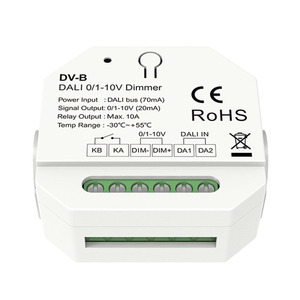 DV-B 20mA 1 DALI Address 1 Channel 0/1-10V <strong>Output</strong> Dimmer 0-10V or 1-10V <strong>Output</strong> <strong>Selectable</strong> for Single Color Strip Light - Product Image 1