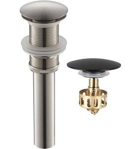 In acciaio inossidabile spazzolato Nickel bagno più esteso grande Push cUPC tappo di scarico Pop Up senza trabocco per tavolo spesso