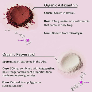 Astaxanthin ללא סוכר 24 מ ג ummies עם רזברטרול נוגדי חמצון רב עוצמה תוספת עם ויטמין b1 - Product Image 4
