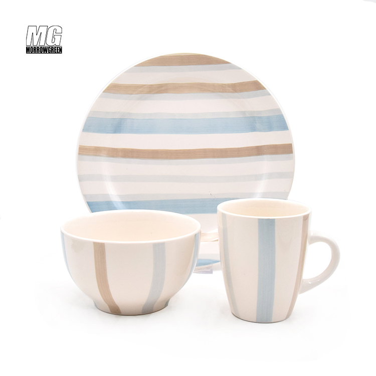 Wholesale cheap price tableware custom logo pattern ceramic dinnerware porcelain dinner set