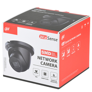 美国股票大华IPC-HDW2441TM-S黑色4MP红外眼球贴片加周边保护WizSense PoE IP摄像机 - Product Image 2