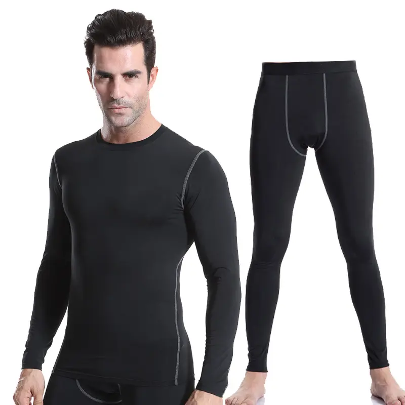Men's Running Fitness Clothes Gym Sports Suits Quick Dry Yoga Tights 2 Piece Sport Suit