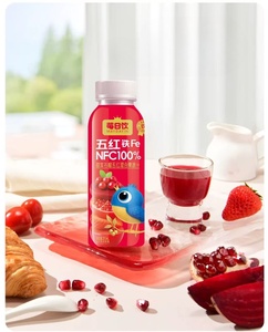 Premium suyu 290ml NFC 100% pancar nar demir içeren beş kırmızı meyve ve sebze beslenme sebze suyu - Product Image 6