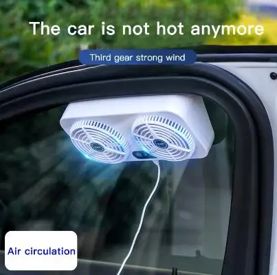 USB di Alta qualità ventilatore alimentato solare per auto interni di ventilazione di raffreddamento