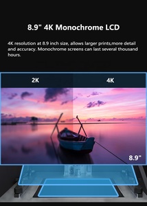 QIDI toptan i kutusu 3d yazıcı hızlı hızlı büyük 8.9 inç 4K monokrom ekran LCD reçine 3D yazıcı - Product Image 4